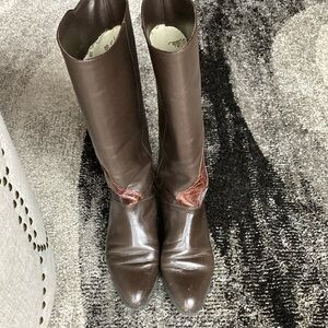 La Vallee Brown Leather Boots Size 7